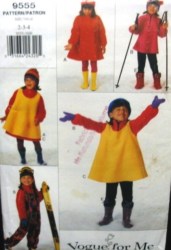 9555 EZ VOGUE LS DRESS, TOP, JUMPER, JUMPSUIT, LEGGINGS PATTERN 2-6X uncut choice