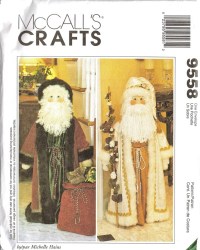 9558 MCCALLS 3 FT TALL SANTA GREETER DOLLS, CLOTHES PATTERN UNCUT