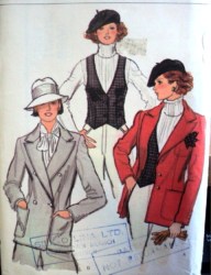 9560 VOGUE 1-2 BREASTED LONGER JACKET,VEST  PATTERN 12