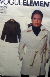 9569 EZ VOG LINED 2 BREASTD JACKET LENGTHS, BELT PATTERN XS-XL