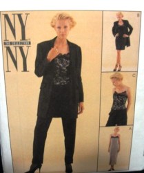 9571 NY NY LACY DRESS LENGTHS,TOP,JACKET PATTERN 4-18 8 SZ