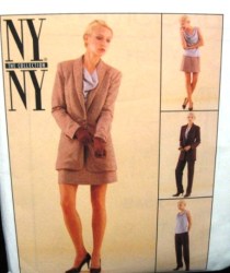 9572 NY NY COWL TOP,LINED JACKET, BOTTOMS PATTERN 4-18 8 SZS