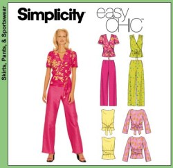 9576 EZ CUTE TIED/SLVS OR NOT TOPS,  PANTS PATTERN 4-10