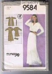 9584 JIFFY LONG FLUID L.S. DRESS,SASH PATTERN 12