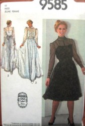 9585 SIMPLICITY GUNNE SAX LS LACY OVER DRESS,DRESS LENGTHS PATTERN 8 