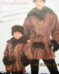 9586  McCalls MOM, DAUGHTER FUR JACKET, HEADBAND PATTERN 3-12,XS-XL Uncut