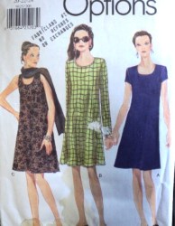 9625 VOGUE EZ SLVS OR NOT A-DRESS,SCARF PATTERN 20-24