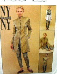9626 Mccalls NY NY MANDARIN JACKET, SHIRT, VEST, PANTS PATTERN  10  Uncut