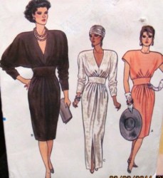 9651 VOGUE 86 SS-LS INSET DRESS LENGTHS PATTERN 6-10,12-16 choice