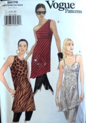 9676 EZ VOGUE FIT 1 SHLDR/STRAPPY/SLVLSS TUNIC PATTERN 6-10
