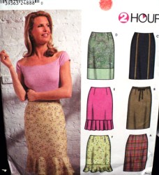 9696  Simplicity 2 HR CONTOUR SKIRTS FLOUNCE OR NOT,BELT PATTERN 4-10,12-18 choice uncut