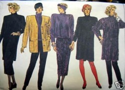 9698 VOGUE LONG JACKET, A-DRESS, TUNIC, TOP, BOTTOMS PATTERN 8-18 2 SIZES choice