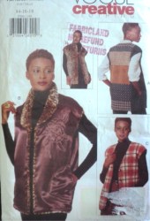 9706 EZ VOGUE LOOSE CONTRAST VEST FUR/ FLEECE PATTERN 8-12,14-18
