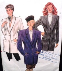 9723 VOGUE UNLINED LONG SLEEVE COLLAR OR NOT JACKET PATTERN 14