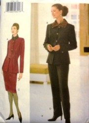 9728 VOGUE FIT LINED HIP JACKET,SKIRT, PANTS PATTERN 8-12,14-18