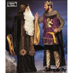 9753 MEDIEVAL KNIGHT,MERLIN,KING ARTHUR COSTUME PATTERN XS-XL