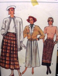9754 VOGUE LONG PLEAT STRT- FLARE- A-SKIRT PATTERN 8-12,14-18 UNCUT choice 