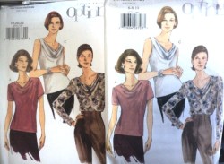 9771 EZ VOGUE PULLOVER BLOUSE TOP SLEEVES OR NOT PATTERN 6-22 3 SIZES