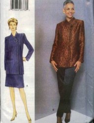 9775 VOGUE LINED LONG JACKET, A-LINE SKIRT, PANTS PATTERN 6-10, 12-16; 18-22 choice UNCUT