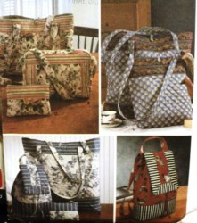 9779 TOTE BAGS 3 SIZES,BACKPACK, PURSE,COSMETIC BAG PATTERN