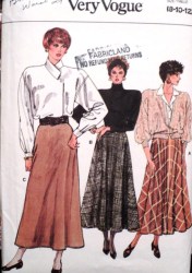 9789 VOGUE EASY A- LINE- FLARE LONG SKIRT PATTERN 8-18 2 sizes choice uncut