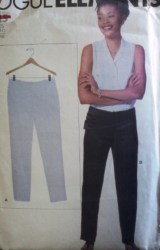 9825 EZ VOGUE FIT TAPER LO RISE CONTOUR BELT PANTS PATTERN 6-22