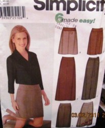 9825 SIMPLICITY 6 EZ SLIM- A- LINE YOKE SKIRTS 3 LENGTHS PATTERN 14-20 or 6-12 choice