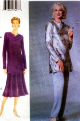 9827 EZ VOGUE TOP LENGTHS,  FLARE 2 LAYER SKIRT, PANTS PATTERN 14-18; 20-24 CHOICE