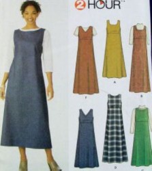 9830 SIMPLICITY 2 HR SLEEVELESS TIED JUMPER LENGTHS PATTERN 6-12, 14-20