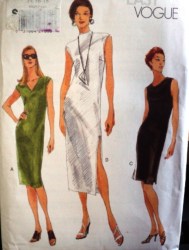 9845 EZ VOG JERSEY CAP/SLVLS DRESS LENGTHS,COWL PATTERN 8-12