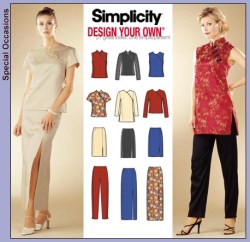 9868 DESIGN YR MANDARIN SKIRT LENGTHS,TOPS,PANTS PATTERN 6-12
