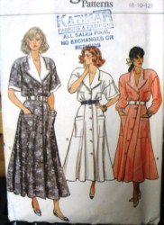 9873 VOGUE LONG SHIRTWAIST FLARE DRESS LENGTHS PATTERN 8-12