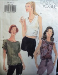 9879 SO EZ PULLOVER STRETCH KNIT TOPS 3 LENGTHS PATTERN 18-22