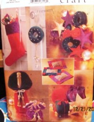 9890 VOG XMAS STOCKING, PILLOW, GIFTS, DECORATIONS PATTERN