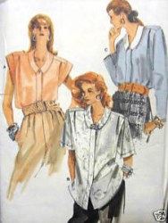 7044 9916 EZ SS-LS BLOUSE /SHIRT 2 VOGUE PATTERNS 14-18