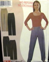 9943 STRAIGHT LEG FITTED TAILOR PANTS PATTERN 25-33'' WST