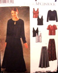 9948 JMC EVENING FLARE SKIRT,KNIT TOP,CARDIGAN PATTERN 10-16