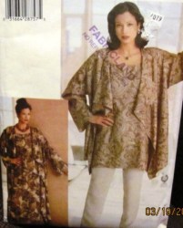 9960 KAREN NYE CASCADE DRAPE CAFTAN LENGTHS,PANTS PATTERN XS-M