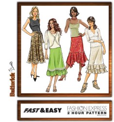 4993 SO EZ 2 HR FLOUNCE SHAPED SKIRTS PATTERN L-XL