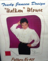 401 BALKAN BLOUSE TRUDY JANSEN PATTERN  S-LG