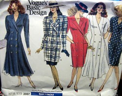 2007  VOGUE EASY STRAIGHT-  FLARE DRESS LENGTHS, TUNIC, SKIRT PATTERN 8-18