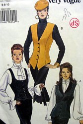 8862 EZ VOGUE LINED NO NONSENSE TUX VESTS, COLLAR OR NOT PATTERN 6-10,12-16 CHOICE