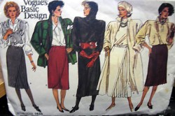 1633 VOGUE STRAIGHT WRAP SKIRT 3 LENGTHS, SIDE PLEATS PATTERN 12
