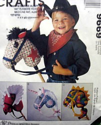 9669 MCCALLS HOBBY STICK HORSE, STICK DINOSAUR,  UNICORN PATTERN 1998 