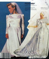 2343 MCCALLS GLORIOUS PRISCILLA DROP WAIST BRIDE GOWN PATTERN 14-18