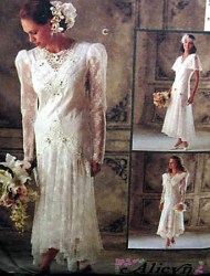 6948 MCCALLS FLAPPER LACE BRIDES/ MAID DRESS, CAPELET PATTERN 16, 14, 12, 8 choice