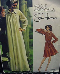 2975 VOGUE STAN HERMAN FLARE LOUNGE DRESS LENGTHS PATTERN 12