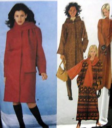 5404 EZ SIMPLICITY LINED COAT 2 LENGTHS, SCARF PATTERN 4-10 UNCUT