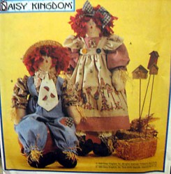 7446 SIMPLICITY DAISY KINGDOM 24'' RAGGEDY SCARECROW DOLLS, CLOTHES PATTERN