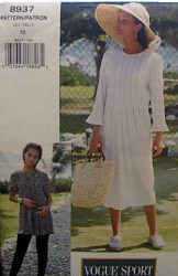 8937 EZ VOGUE TUCK A-LINE DRESS LENGTHS, PANTS PATTERN 10
